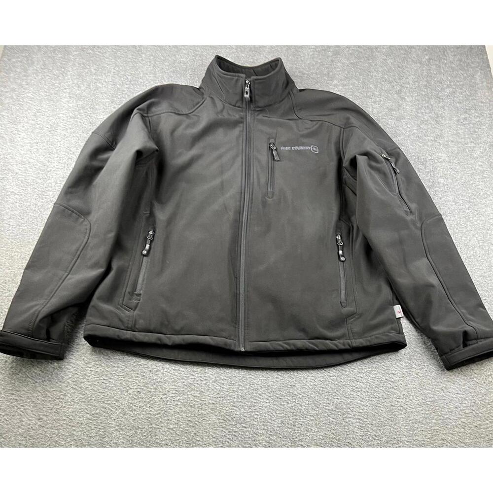 Free Country Men's Black Softshell‎ Jacket Size XL